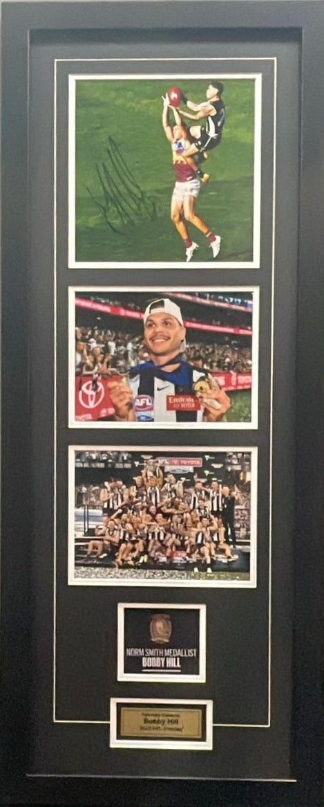 BOBBY HILL “2023 Norm Smith Medallist” Signed Photo Collage Display1