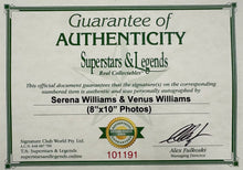 Load image into Gallery viewer, SERENA &amp; VENUS WILLIAMS Dual Signed Photos Collage Display
