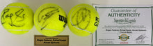 Load image into Gallery viewer, ROGER FEDERER, RAFAEL NADAL &amp; NOVAK DJOKOVIC Signed Tennis Balls in Display Box
