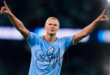 Load image into Gallery viewer, ERLING HAALAND Signed Manchester City Photo Collage Display
