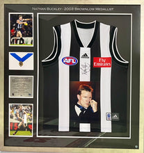 Load image into Gallery viewer, NATHAN BUCKLEY “2003 Brownlow Medallist&quot; Jumper Display
