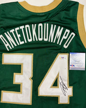 Load image into Gallery viewer, GIANNIS ANTETOKOUNMPO “Milwaukee Bucks” Signed Jersey Display1

