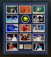 Load image into Gallery viewer, NOVAK DJOKOVIC Signed Tennis Ball &amp; Photo Collage Display
