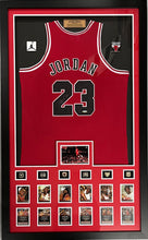 Load image into Gallery viewer, MICHAEL JORDAN Signed Chicago Bulls Red Jersey Display
