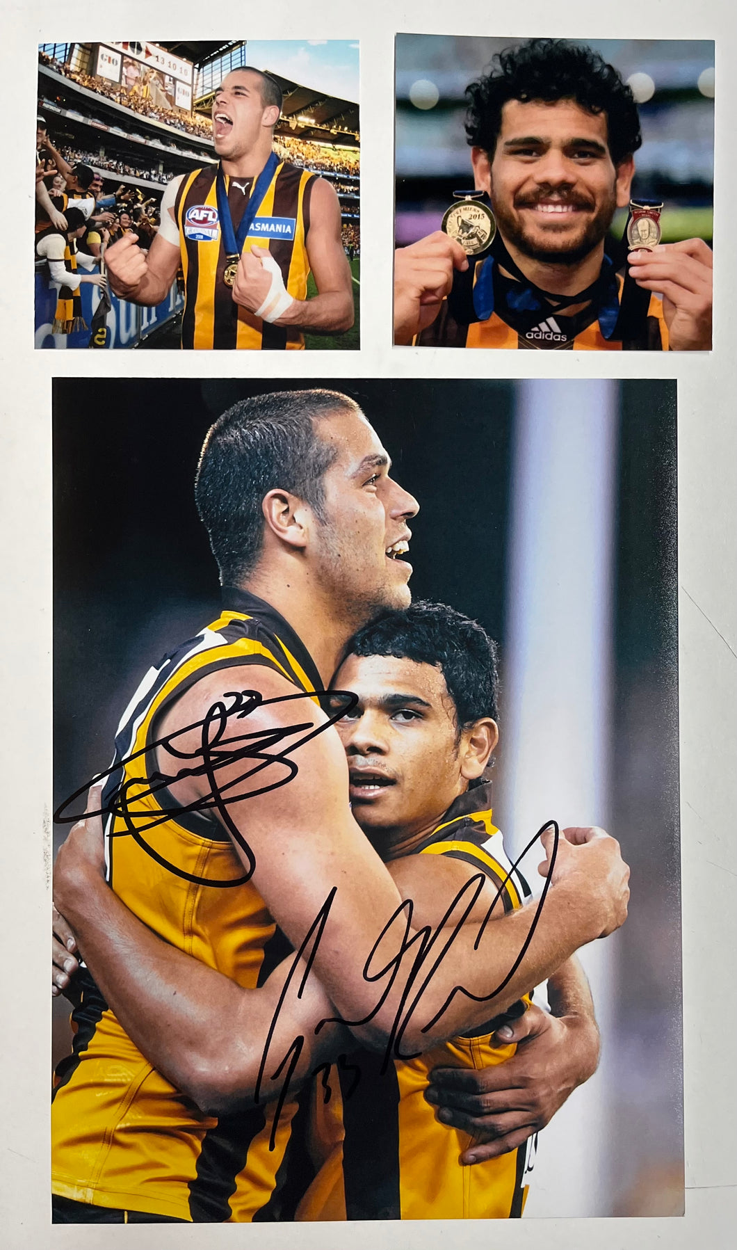 LANCE FRANKLIN & CYRIL RIOLI Signed Photo Collage Display