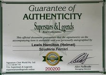 Load image into Gallery viewer, LEWIS HAMILTON Signed Scuderia Ferrari F1 Helmet
