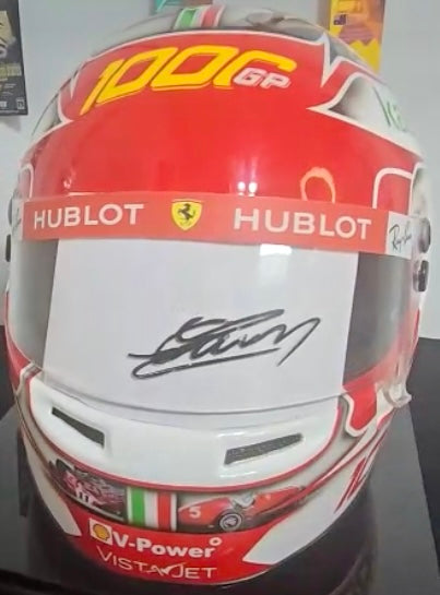 CHARLES LECLERC Signed Scuderia Ferrari 1000GP F1 Race Helmet