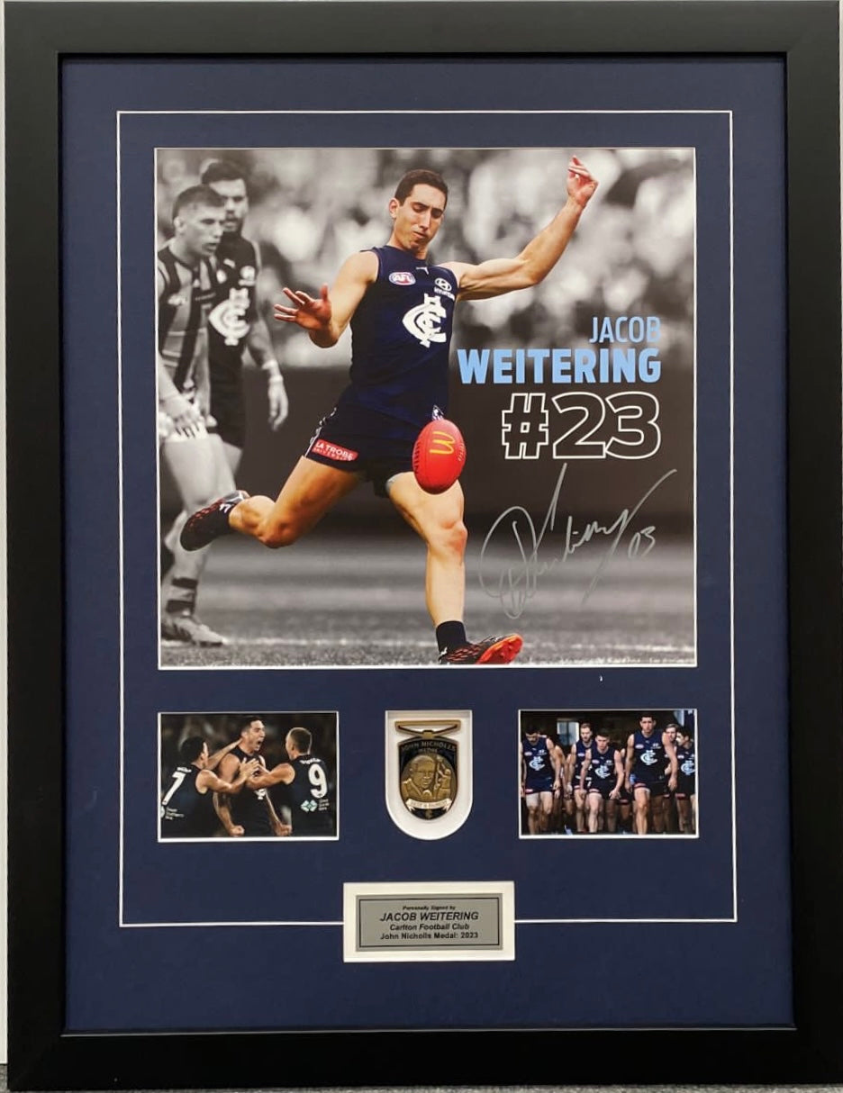 JACOB WEITERING “2023 John Nicholls Medallist” Signed Photo Collage Display