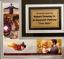 Load image into Gallery viewer, IRON MAN - ROBERT DOWNEY JR &amp; GWYNETH PALTROW Signed Photos Collage Display
