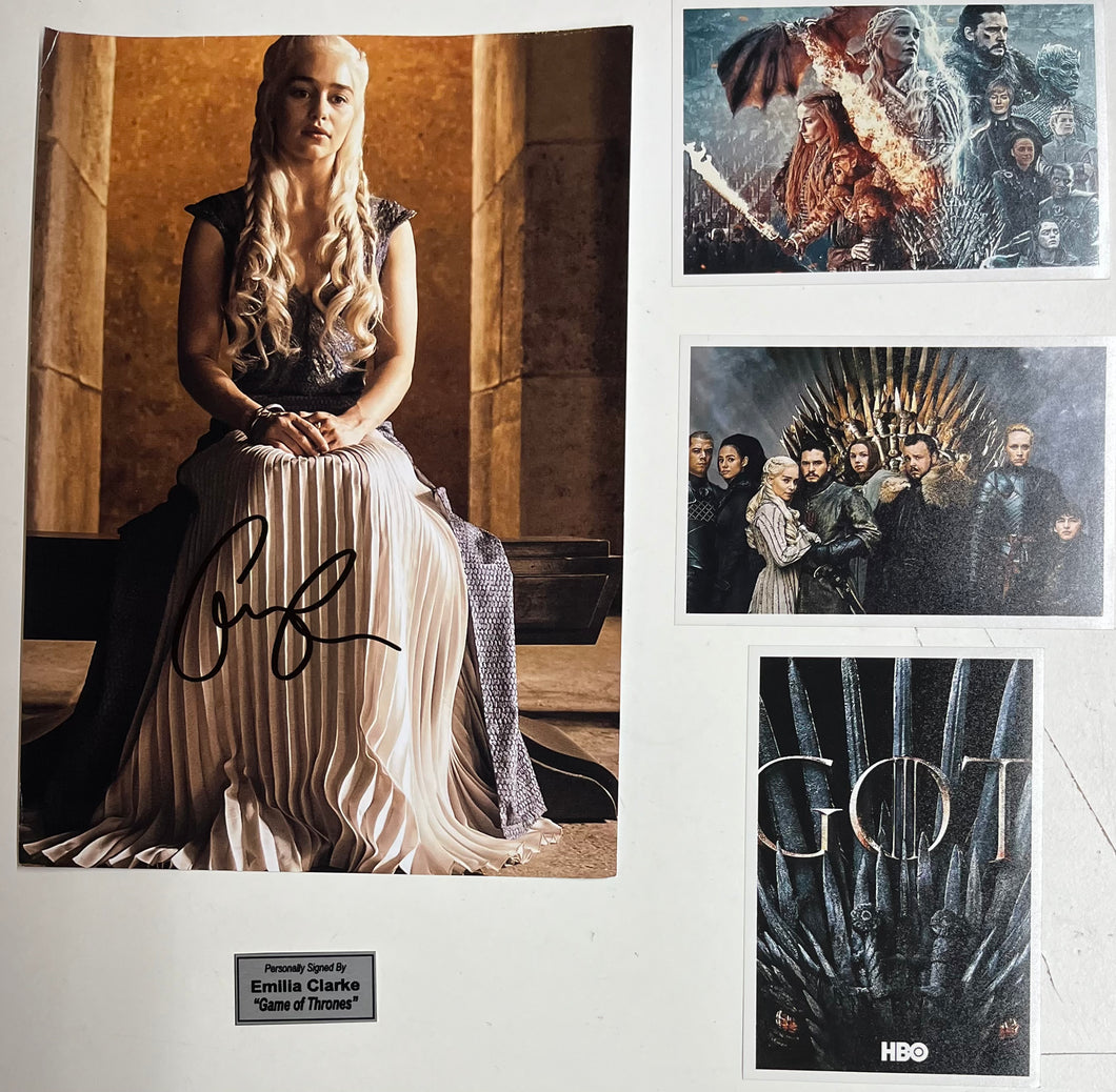 THE GAME OF THRONES - EMILIA CLARKE Signed Photo Collage Display