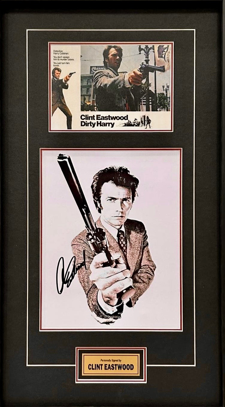 CLINT EASTWOOD Signed “Dirty Harry” Photo Collage Display