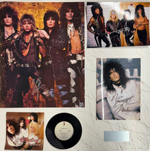 Load image into Gallery viewer, MOTLEY CRUE - VINCE NEIL, TOMMY LEE &amp; NIKKI SIXX Signed Photos &amp; Record Collage Display
