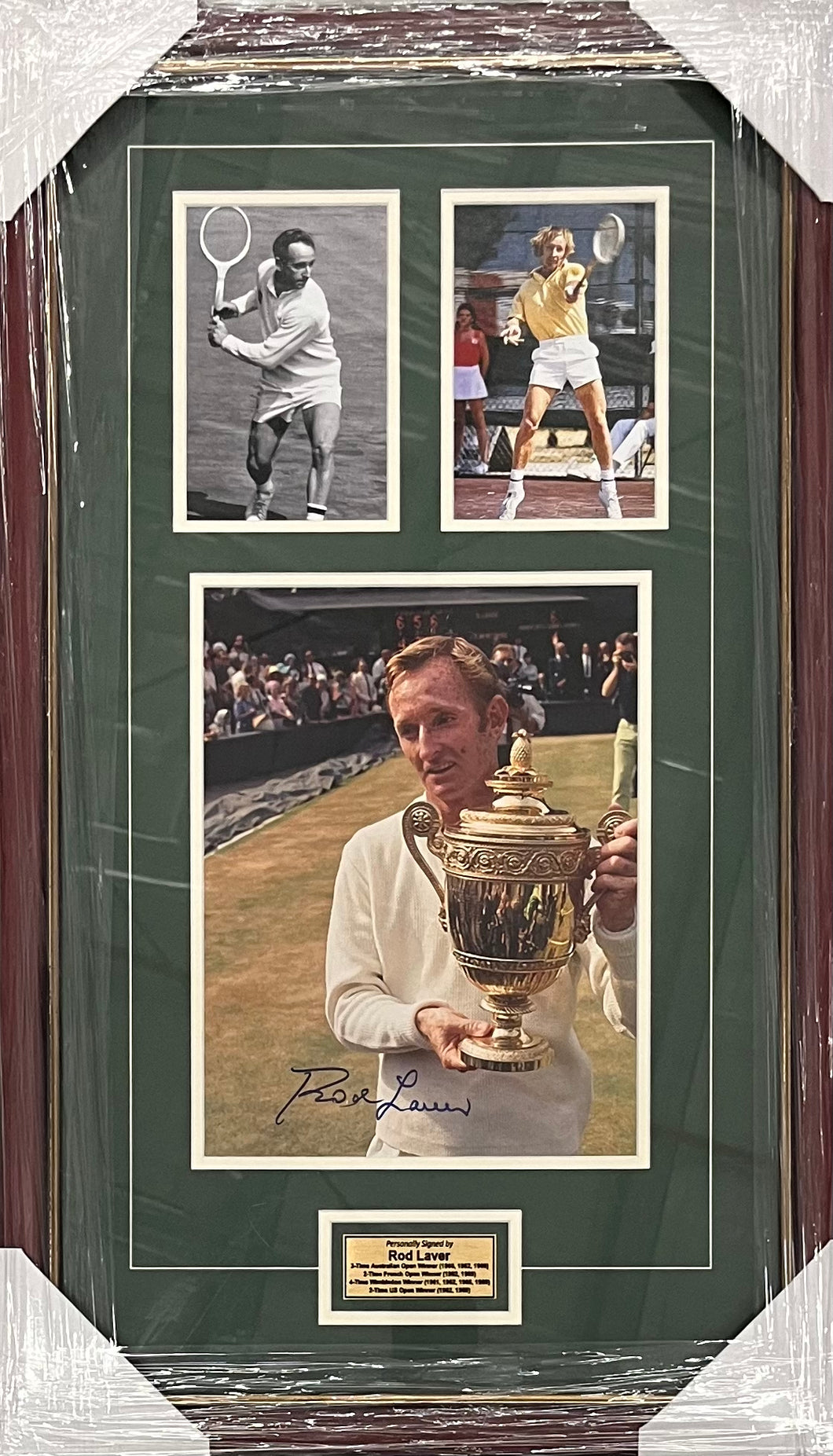 ROD LAVER Signed Photo Collage Display