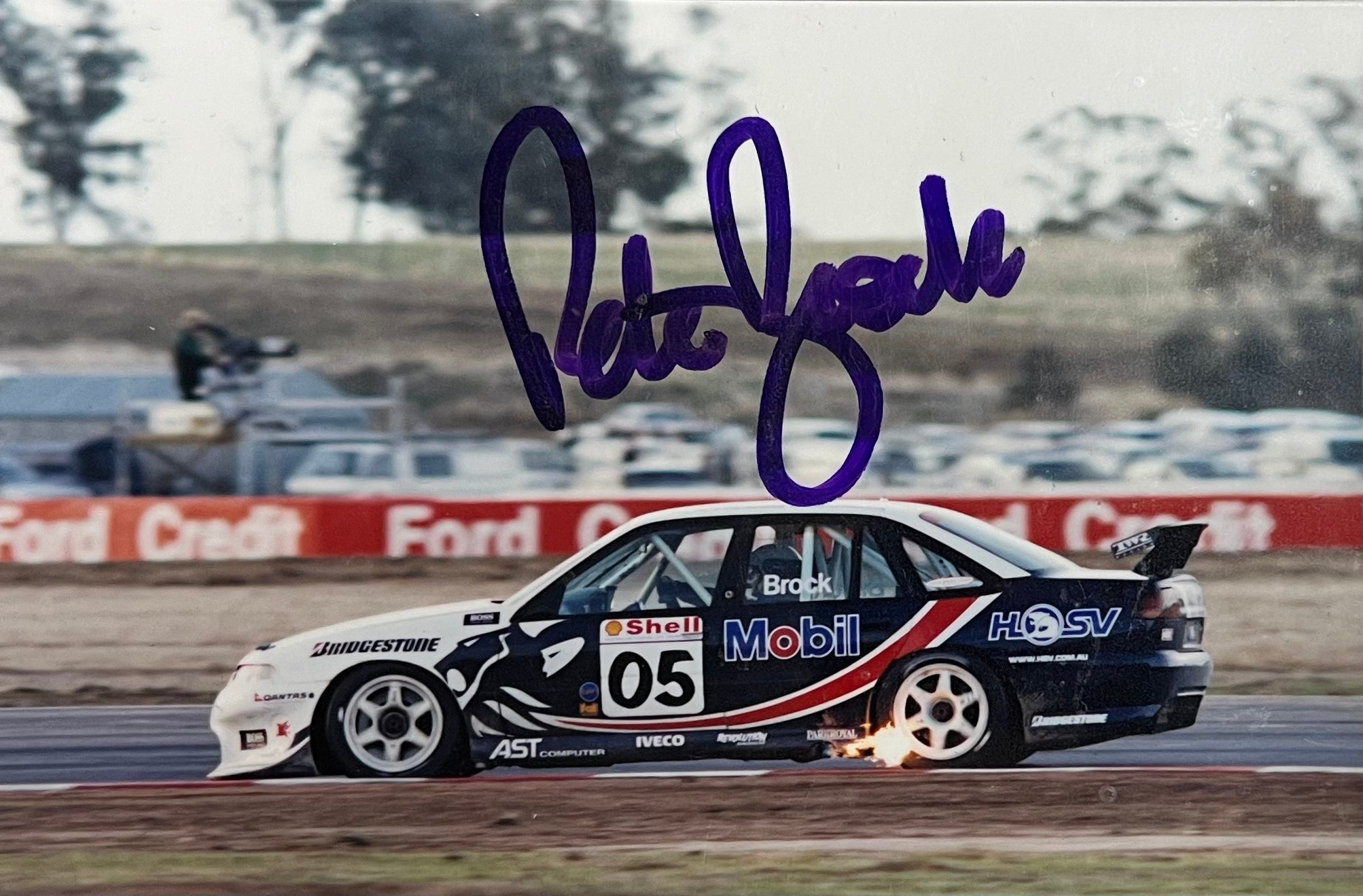 PETER BROCK Signed Photo & “King Of The Mountain” Print Display ...