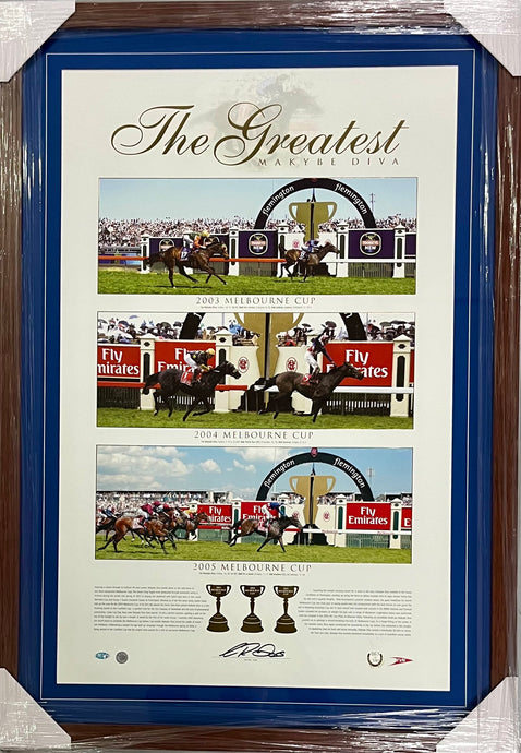 Makybe Diva signed 3-Peat print