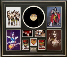 Load image into Gallery viewer, KISS - Paul Stanley, Gene Simmons, Peter Criss &amp; Ace Frehley Signed Photos &amp; Record Collage Display
