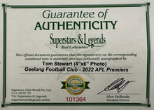 Load image into Gallery viewer, TOM STEWART “2022 Premiers” Signed Photo Collage Display

