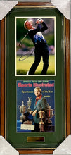 Load image into Gallery viewer, JACK NICKLAUS Signed Photo &amp; Magazine Collage Display
