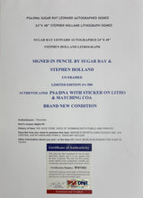 Load image into Gallery viewer, SUGAR RAY LEONARD Signed Stephen Holland Lithograph Display
