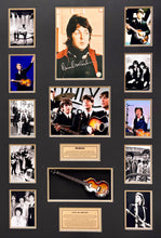Load image into Gallery viewer, PAUL McCARTNEY "The Beatles" Signed Photo &amp; Mini Guitar Display
