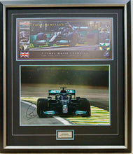 Load image into Gallery viewer, LEWIS HAMILTON Signed F1 Mercedes Photo &amp; Print Display
