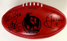 Load image into Gallery viewer, PETER, JOSH &amp; NICK DAICOS Signed Collingwood Sherrin Football Cased Display
