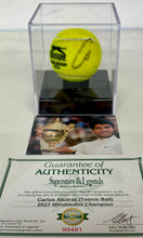 Load image into Gallery viewer, CARLOS ALCARAZ Signed Wimbledon 2023 Tennis Ball in Display Box
