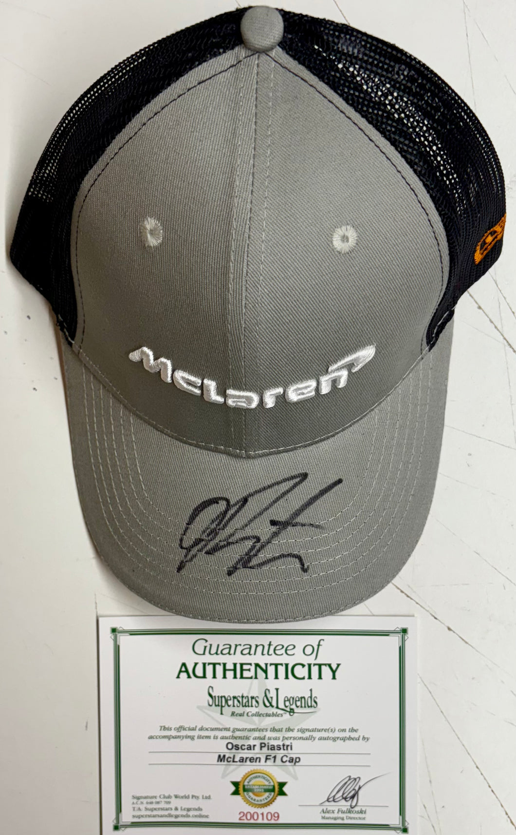 OSCAR PIASTRI Signed McLaren F1 Cap