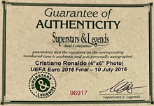 Load image into Gallery viewer, CRISTIANO RONALDO Signed Photo &amp; Portugal 2016 European Champions Jersey Display
