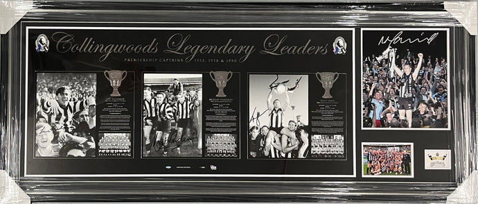 Collingwood premiership captains signed print