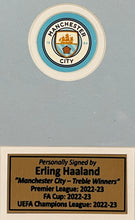 Load image into Gallery viewer, ERLING HAALAND Signed Manchester City Treble Photo Collage Display
