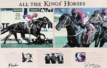 Load image into Gallery viewer, OCTAGONAL &amp; LONHRO - Darren Beadman &amp; John Hawkes Signed “All The Kings’ Horses” Lithograph Display
