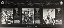 Load image into Gallery viewer, LOU RICHARDS, MURRAY WEIDEMAN, TONY SHAW &amp; NICK MAXWELL Signed Collingwood “Legendary Leaders Premiership Captains” Print Display
