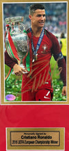 Load image into Gallery viewer, CRISTIANO RONALDO Signed Photo &amp; Portugal 2016 European Champions Jersey Display
