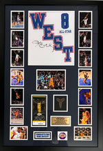 Load image into Gallery viewer, KOBE BRYANT Signed NBA All-Star West 2004 Jersey Piece &amp; Photo Collage Display
