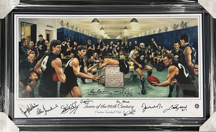 Carlton Team of the Century signed print by 10 legends