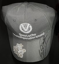 Load image into Gallery viewer, MICHAEL SCHUMACHER “Scuderia Ferrari” Signed Cap &amp; Championship Print Display
