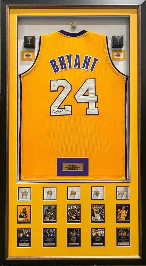 KOBE BRYANT Signed Lakers Jersey Display