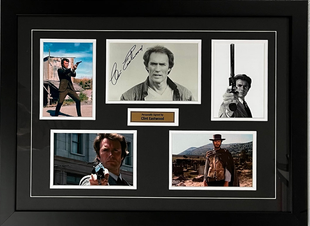 CLINT EASTWOOD Signed Photo Collage Display