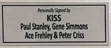 Load image into Gallery viewer, KISS - Paul Stanley, Gene Simmons, Peter Criss &amp; Ace Frehley Signed Guitar Pickguard Display
