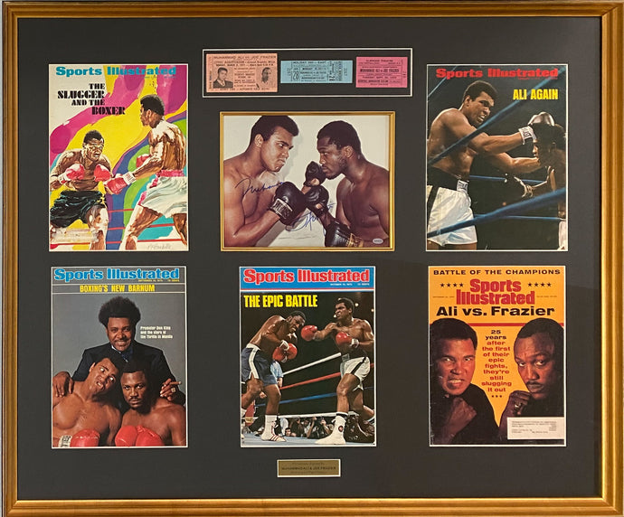 MUHAMMAD ALI and JOE FRAZIER Signed Memorabilia