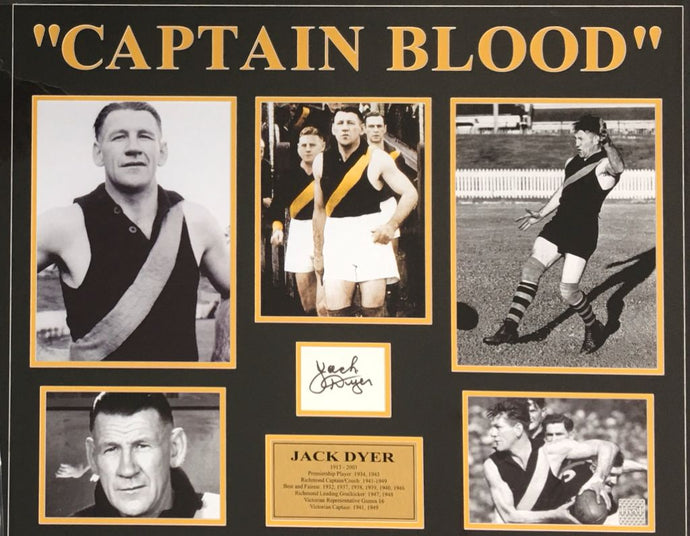 Jack Dyer signed card display