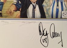 Load image into Gallery viewer, WAYNE CAREY &amp; GLENN ARCHER Signed “Victory Demands Dedication” Jamie Cooper Print Display
