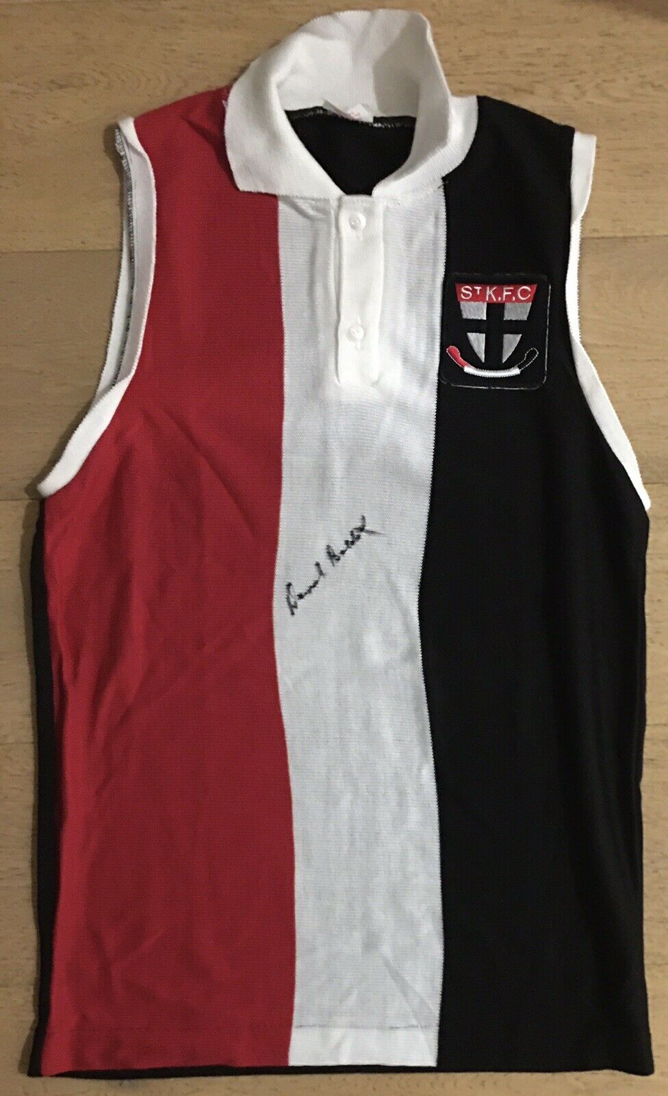 Unframed DARREL BALDOCK Signed “1966 Premiership Captain” Vintage St Kilda Jumper