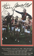 Load image into Gallery viewer, JAMES HIRD &amp; KEVIN SHEEDY &quot;Farewell to the Legends - Captain &amp; Coach” Signed Photo Collage &amp; Medals Display
