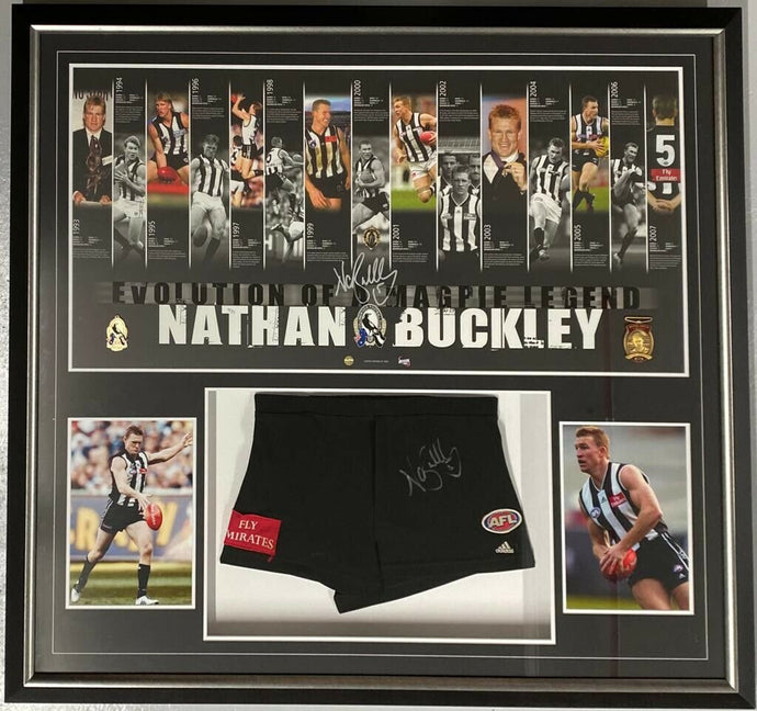 Nathan Buckley signed shorts