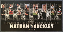 Load image into Gallery viewer, Nathan Buckley game-worn shorts with Brownlow medal print
