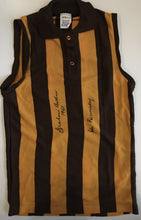 Load image into Gallery viewer, Unframed GRAHAM ARTHUR &amp; JOHN KENNEDY Signed &quot;1961 Premiers&quot; Vintage Hawthorn Jumper
