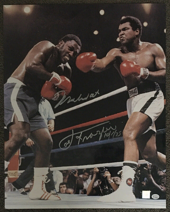 Muhammad Ali and Joe Frazier signed 16x20 photo