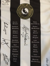 Load image into Gallery viewer, Unframed NATHAN BUCKLEY, TONY SHAW, LOU RICHARDS &amp; MURRAY WEIDEMAN Signed Collingwood “Hall of Fame” Jumper
